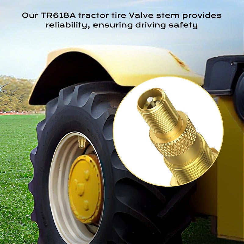 Dueilgo 10PCS TR618A Tractor Tire Valve Stems, Tubeless Air Liquid Agriculture Valve Stems for Tubeless Tires, Industrial, Agricultural Wheels, Tractors, Graders - Image 5